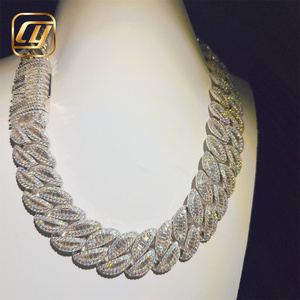Collar de Plata de Ley 925 con Eslabones Cubanos Miami Iced Out, Diamantes Moissanita VVS Certificados GRA, 26MM, Estilo Hip Hop - Product Image 6