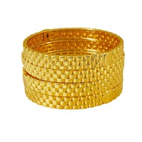 Dropshipping – Bracelets de mariage plaqués or 24 carats pour femmes, bracelets ouvrables pour mariée, bijoux de mariage indiens/éthiopiens/africains