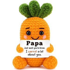 Regalos de Cumpleaños de Zanahorias Tejidas a Crochet Hechas a Mano para el Nuevo Papá, el Abuelo y el Mejor Papá, Regalo Único para Hombres, para Animar y Apoyar - Product Image 1