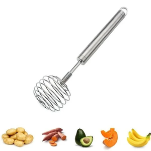 Batidor de Bolas de Acero Inoxidable, Batidor Manual para Mantequilla y Huevos, Triturador de Aguacates y Patatas, Batidor Manual, Herramientas de Cocina para Repostería - Product Image 6