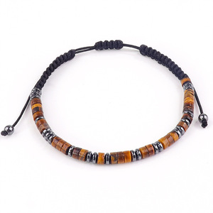 Vente Flash Transfrontalière : Bracelet en Obsidienne Œil de Tigre Tissé à la Main avec Code Morse, Modèle Jinhua SX-MM-020 – <span class=keywords><strong>Je</strong></span> <span class=keywords><strong>suis</strong></span> si Fier(e) de Toi(e) - Product Image 1
