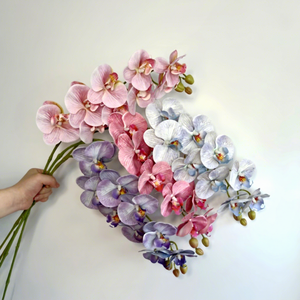 Flor Artificial <span class=keywords><strong>de</strong></span> Alta Calidad, 3D, 9 Cabezas, Phalaenopsis, para Decoración del Hogar, Accesorios <span class=keywords><strong>de</strong></span> Fotografía <span class=keywords><strong>de</strong></span> Bodas - Product Image 4