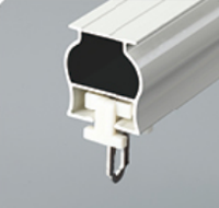Rail de rideau compact en aluminium silencieux 2,2 mm, robuste et silencieux, avec glissières en téflon, installation facile pour la maison et l'hôtel