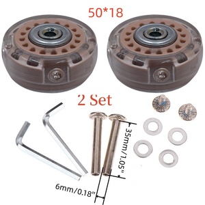 Roulettes de Valise à Six Roues en Plastique de Luxe Tendance pour Bagages 40/50/60/70/80x18mm - Product Image 6