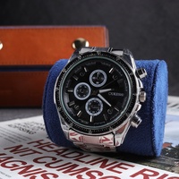 Logo personnalisé de luxe en cuir voyage portable hexagonal rouleau organisateur 3 fentes de stockage emballage affichage montre de luxe montre boîte