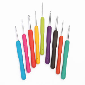 Accesorios de tejer coloridos JP, herramientas para <span class=keywords><strong>agujas</strong></span> de tejer, juego de ganchos de ganchillo con <span class=keywords><strong>mango</strong></span> suave de <span class=keywords><strong>silicona</strong></span> - Product Image 2