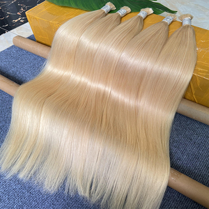 Wholesale <strong>Braiding</strong> Raw <strong>Indian</strong> <strong>Hair</strong> 613 Blonde Bone Straight No Weft Bulk Human <strong>Hair</strong> for <strong>Braiding</strong> - Product Image 5