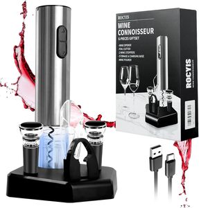 Sacacorchos Eléctrico <span class=keywords><strong>de</strong></span> Batería para Vino, Juego <span class=keywords><strong>de</strong></span> Sacacorchos Automático, Promocional para Bodegas, OEM y ODM - Product Image 1