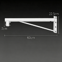 Support mural ou de poteau robuste de 60 cm pour caméra PTZ dôme et bras de fixation en fer pour systèmes de surveillance extérieurs
