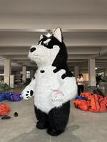 Comercial inflable Navidad Animal Siberian Husky perro mascota disfraz para Halloween dibujos animados Cosplay mascota