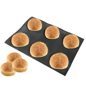 Silikon topuz ekmek formları burger silikon pişirme kalıpları ev kullanımı pişirme levhalar