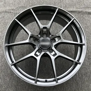 19 Inch X 8.5 J 5*108 ET 42 CB 73.1 Hyper Silver FLOW FORMING Alloy Casting Car+wheels Rims