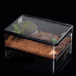 Belüftete Transparente Reptilien-Fütterungs- und Zuchtbox |   Ausbruchsicheres Kunststoff-<span class=keywords><strong>Terrarium</strong></span>-Gefäß - Product Image 4