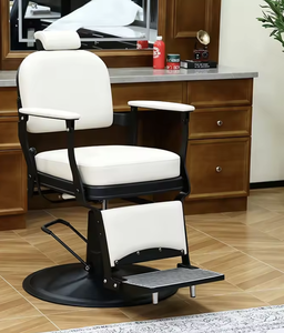 Sillón de Barbería Clásico Tallado de Estilo Chino Nuevo, Personalizado en Color, Estilo Americano, Sillón de Barbería Vintage, Sillón de Barbería Sencillo - Product Image 1