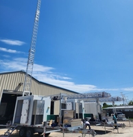 Tour de communication mobile montée sur remorque, déploiement rapide, cellule sur roues (COW) pour amplification de signal d'urgence, galvanisée à chaud