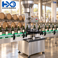 Machine automatique de mise en bouchon de bouteilles de vin avec alimentation en liège par presse pour bouteilles en verre, ligne d'équipement d'emballage et de scellage de liège pour vin rouge