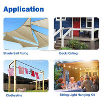 Kits de suspension pour lumières, câble aéronautique 7x7 brins, kit tendeur de câble pour garde-corps de terrasse, câble en acier inoxydable de 1/8 po