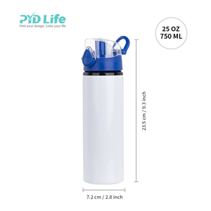 PYD Life 750ml Botella <span class=keywords><strong>de</strong></span> agua deportiva <span class=keywords><strong>de</strong></span> aluminio personalizada Vaso <span class=keywords><strong>de</strong></span> sublimación con tapa roja - Product Image 3