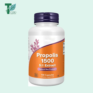 OEM自社ブランドプロポリスカプセル1,500 mg、5:1濃縮天然蜂製品、100 Vegカプセル - Product Image 1