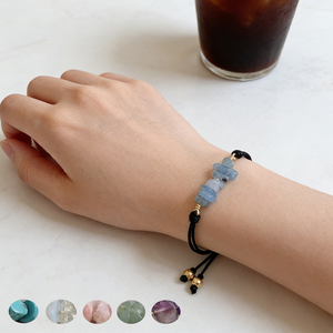 Healing Crystal Handcrafted Gemstone Chip <b>Bracelet</b> Natural Beaded <b>Bracelet</b> Bohemian Minimalist Adjustable <b>Drawstring</b> <b>Bracelet</b> - Product Image 1