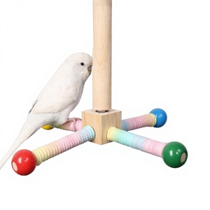 Du <span class=keywords><strong>Parrot</strong></span> Dönen Yel Değirmeni Oyuncak Standı Dayanıklı Çizilmeye Dayanıklı Diş Çıkarma Eğlenceli Kendi Kendine Eğlenceli Sultan Papağanı Küçük Güneş Kuşu Oyuncak DLH-M110 - Product Image 1