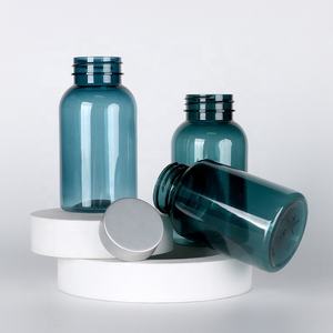 175ml 180ml Blue Black Ink Round PET Plastic Pill Bottles <b>Tablet</b> Jars Supplement <b>Container</b> - Product Image 6