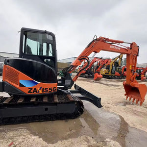 รถขุดตีนตะขาบฮิตาชิ Zaxis 55 มือสอง ขนาด 5.5 ตัน ได้รับการรับรองมาตรฐาน CE พร้อมเครื่องยนต์ เกียร์ ปั๊ม และ PLC - ประสิทธิภาพดี - Product Image 1
