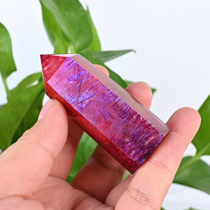 Vente en gros de baguettes de pierre de lune rouge naturelle, pointes de quartz de guérison, décorations en cristal pour l'artisanat et la décoration intérieure - Product Image 6