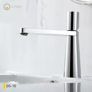 GODI robinets de salle de bains au design moderne or lavabo lavabo mélangeur de comptoir robinets de salle de bains robinet mélangeur d'eau chaude et froide