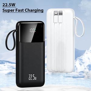 22,5 W Carga súper rápida 20000mAh Batería <span class=keywords><strong>externa</strong></span> Banco de energía móvil <span class=keywords><strong>con</strong></span> cables incorporados para <span class=keywords><strong>iPhone</strong></span> 16 15 - Product Image 4