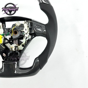 Volant de voiture personnalisé en cuir perforé et fibre de carbone pour JZS160 GS300 GS430 2001-2005 - Product Image 4