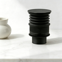 Bellows en silicone noir hautement poli, personnalisable, de luxe, écologique, certifié LFGB, à rétention nulle, pour Eureka Atom Single Dose