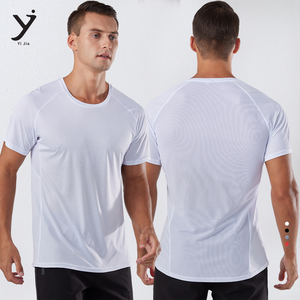 Vente en gros 100g petit filet carré en nid d'abeille sports d'été épissage séchage rapide col rond hommes entraînement en plein air manches courtes - Product Image 1