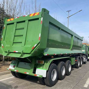 3 Axles Heavy Duty 45 Tons 68 Ton 45 Cubic U Type Dump Semi <b>Trailer</b> Dumper Hydraulic Dump <b>Trailer</b> Tipper Dump <b>Trailer</b> - Product Image 1