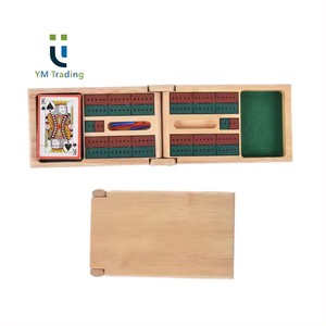 Yuming Xách Tay Gấp Bằng Gỗ <span class=keywords><strong>Cribbage</strong></span> Hội Đồng Quản Trị Trò Chơi Thiết Lập <span class=keywords><strong>Deluxe</strong></span> Điểm Hội Đồng Quản Trị & Nhựa Pegs Bảng Loại Poker - Product Image 1
