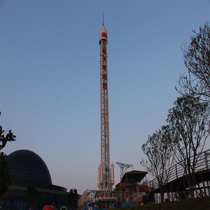 Salto adultos niños al aire libre parque de atracciones paseo torre de caída equipo cielo volando mini juegos emocionante salto de cohete - Product Image 6