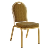 Chaises de banquet d'hôtel en aluminium empilables