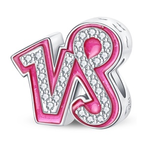 Pendentifs Breloques Zircon Thème <span class=keywords><strong>Rose</strong></span> Mignon Douze Signes du Zodiaque Forme <span class=keywords><strong>Cœur</strong></span> Plaqué Argent pour Unisexe Usage Quotidien Accessoires de Bijoux DIY - Product Image 3