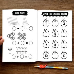 Livres d'apprentissage des mathématiques personnalisés pour enfants, bébés et tout-petits, cahier d'exercices de mathématiques préscolaire pour l'éducation des enfants, couverture souple - Product Image 2