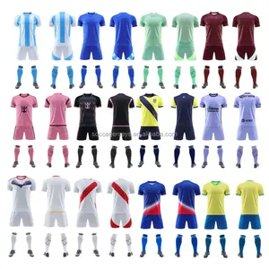 2024 Amerika Mexico Mannen Kinderen Voetbaltenues Volledige Set Voetbal Kit Jersey Shirt Custom Team Club Usa Uniformen