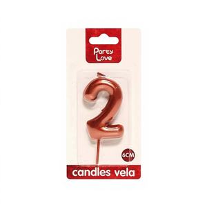 เทียนวันเกิดดินเผาขนาด 6 ซม. สำหรับงานปาร์ตี้ หมายเลข 2 ชิ้น ผลิตในจีน - Product Image 1