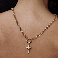 Pendentif croix Gemnel Forever en argent 925, créez une histoire unique avec des chaînes interchangeables, pendentif pièce libellule