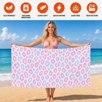 Serviette en microfibre pour animaux de compagnie, séchage rapide, absorbante, douce pour chiens et chats, logo personnalisé, fabricant direct d'usine