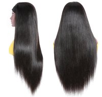 Venta al por mayor SDD Super doble dibujado peluca hecha a máquina cabello humano estilo recto con bandas 100% Peluca de cabello humano vendedores de cabello