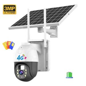 屋外5MPワイヤレス4Gカメラ360°モーション検知自動追跡ソーラーSIMカード低電力バッテリーネットワークソーラーCCTVカメラ - Product Image 1