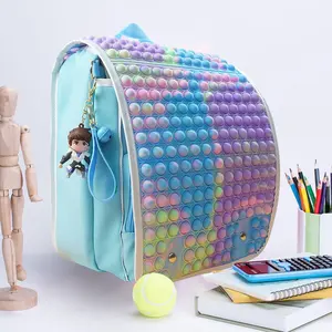 Новый Модный стильный трендовый рюкзак для девочек-подростков радужного цвета с пузырьками поп-рюкзак школьный рюкзак для детей