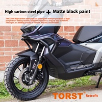 Solution tout-en-un pour les motos VOGE SR150S : protection de pare-chocs, protection d'échappement, barre anti-chute en acier carbone, barres de protection du moteur
