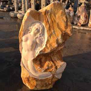 Décoration <span class=keywords><strong>de</strong></span> <span class=keywords><strong>jardin</strong></span> sculptée à <span class=keywords><strong>la</strong></span> main Art grandeur nature Sexy Nude Beautiful Woman pink White Marble Statue - Product Image 3