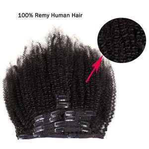 Extensions de <span class=keywords><strong>cheveux</strong></span> brésiliens afro bouclés à clipser, <span class=keywords><strong>cheveux</strong></span> humains vierges brésiliens afro bouclés à clipser - Product Image 1