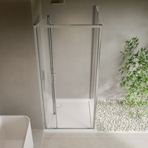 Mampara de Ducha Plegable Moderna, Cuadrada, de 70x70 cm, <span class=keywords><strong>para</strong></span> <span class=keywords><strong>Baños</strong></span> <span class=keywords><strong>Pequeños</strong></span> - Product Image 2